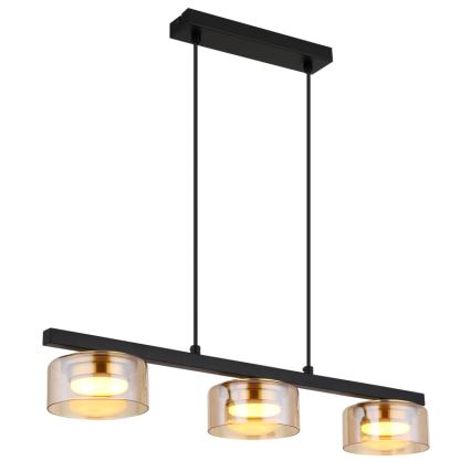 Globo - LED Chandelier on a string 3xGX53/6W/230V smoky/brown