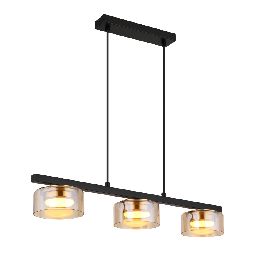 Globo - LED Chandelier on a string 3xGX53/6W/230V smoky/brown