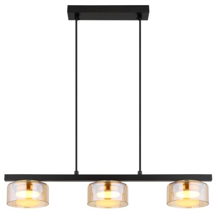 Globo - LED Chandelier on a string 3xGX53/6W/230V smoky/brown