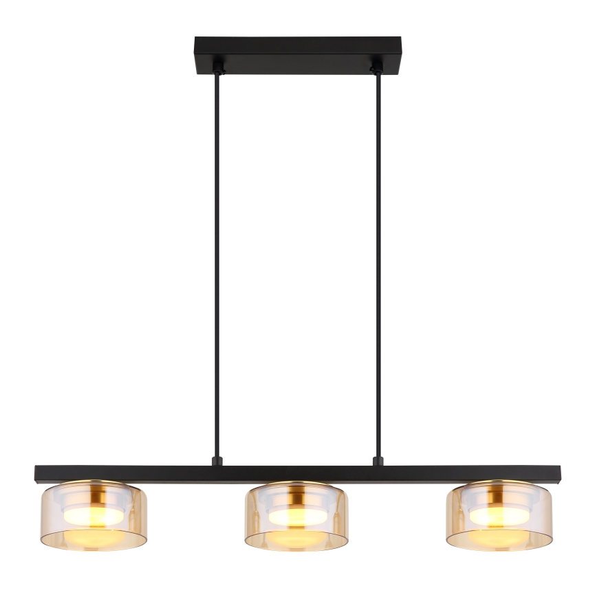 Globo - LED Chandelier on a string 3xGX53/6W/230V smoky/brown