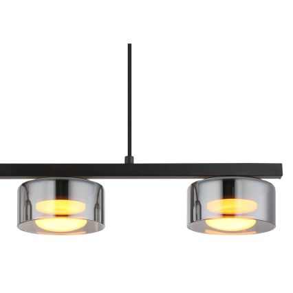 Globo - LED Chandelier on a string 3xGX53/6W/230V smoky/black