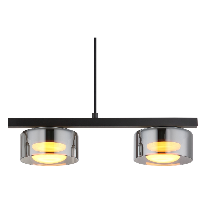 Globo - LED Chandelier on a string 3xGX53/6W/230V smoky/black