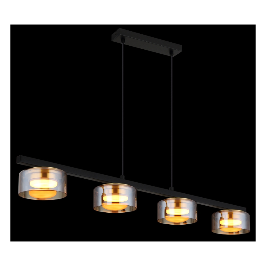 Globo - LED Chandelier on a string 4xGX53/6W/230V smoky/brown
