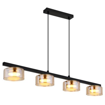 Globo - LED Chandelier on a string 4xGX53/6W/230V smoky/brown