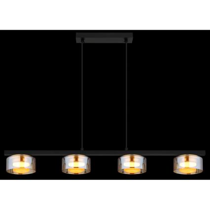 Globo - LED Chandelier on a string 4xGX53/6W/230V smoky/brown