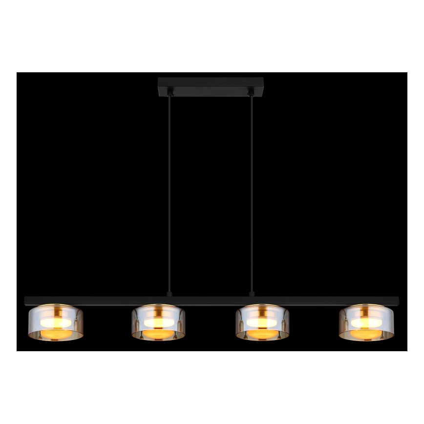 Globo - LED Chandelier on a string 4xGX53/6W/230V smoky/brown