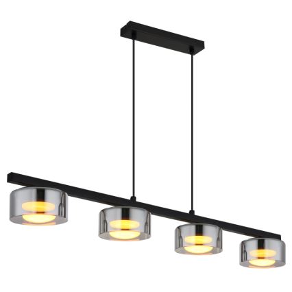 Globo - LED Chandelier on a string 4xGX53/6W/230V smoky/black