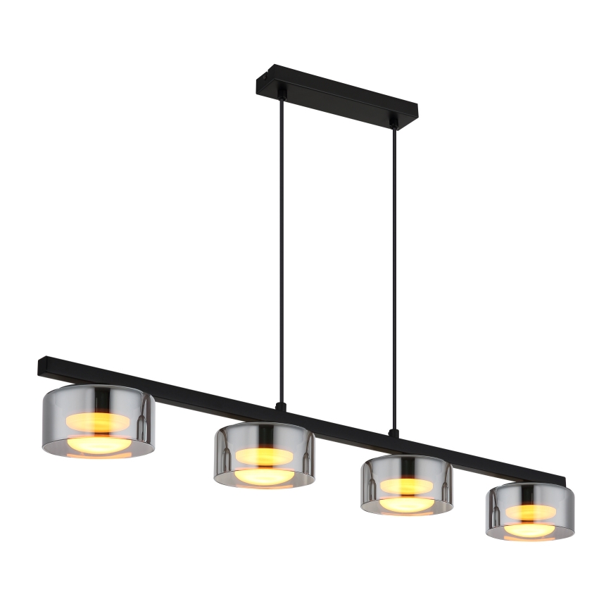 Globo - LED Chandelier on a string 4xGX53/6W/230V smoky/black