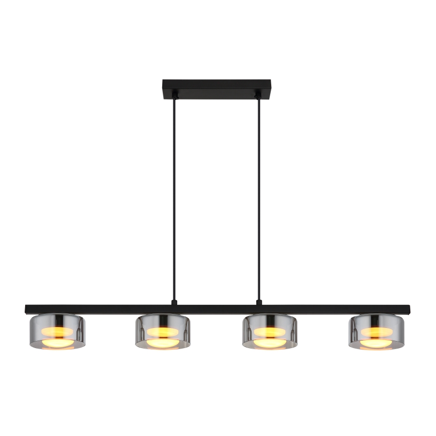 Globo - LED Chandelier on a string 4xGX53/6W/230V smoky/black