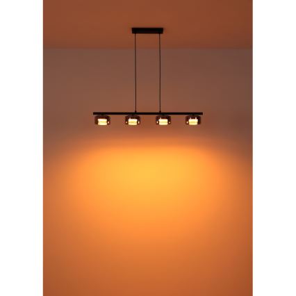 Globo - LED Chandelier on a string 4xGX53/6W/230V smoky/black