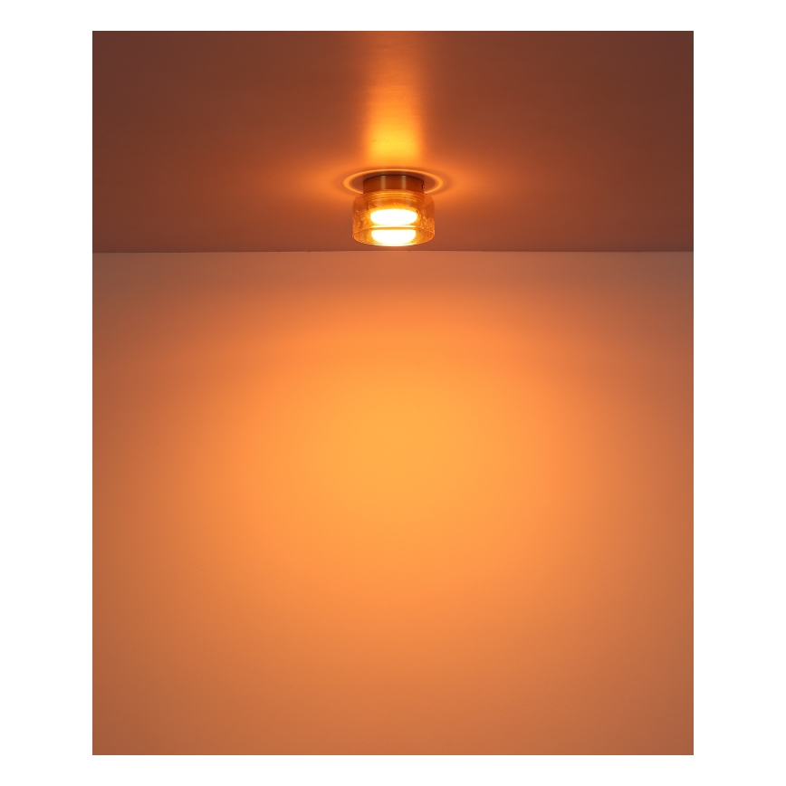 Globo - LED Ceiling light 1xGX53/6W/230V d. 13 cm smoky/brown