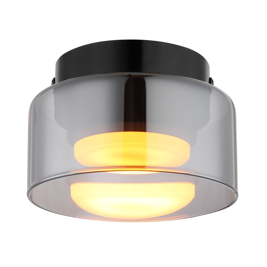 Globo - LED Ceiling light 1xGX53/6W/230V d. 13 cm smoky/black