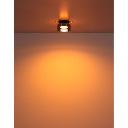 Globo - LED Ceiling light 1xGX53/6W/230V d. 13 cm smoky/black