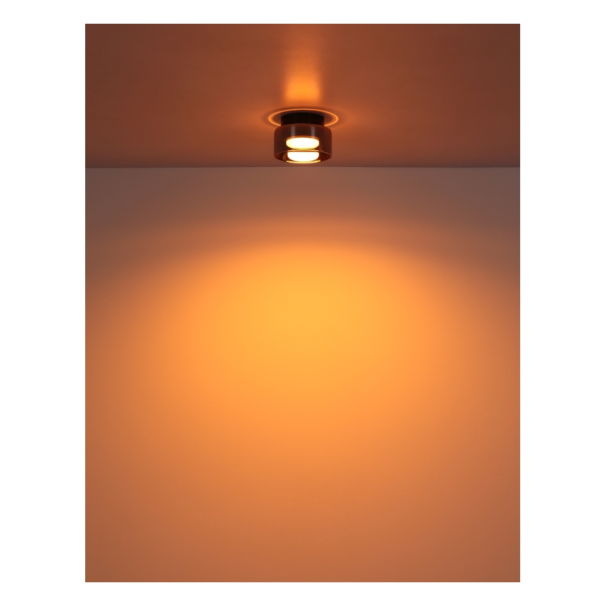 Globo - LED Ceiling light 1xGX53/6W/230V d. 13 cm smoky/black