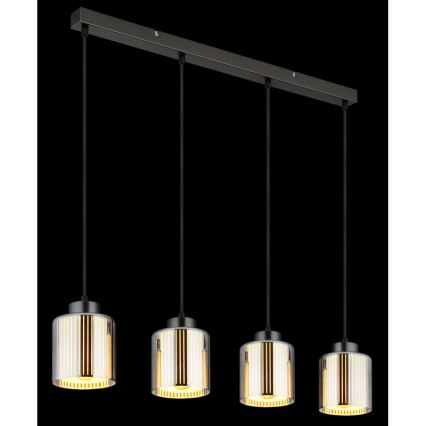 Globo - Chandelier on a string 4xE27/60W/230V shiny chrome