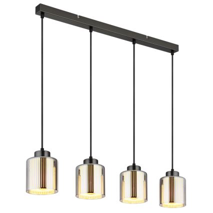 Globo - Chandelier on a string 4xE27/60W/230V shiny chrome