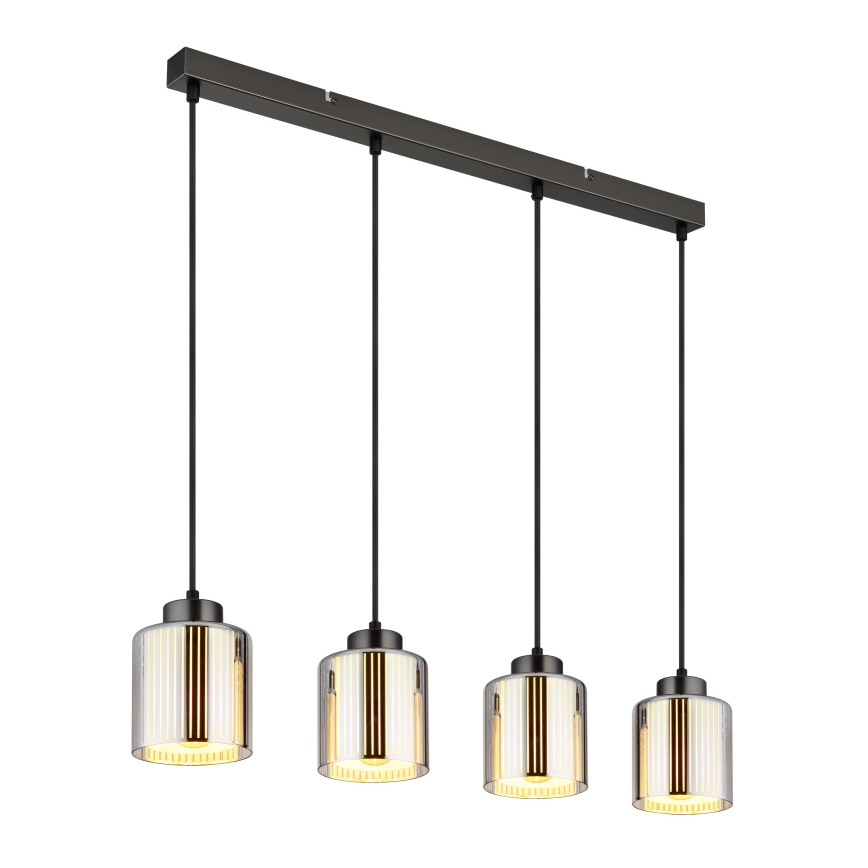 Globo - Chandelier on a string 4xE27/60W/230V shiny chrome