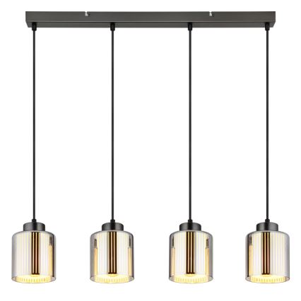 Globo - Chandelier on a string 4xE27/60W/230V shiny chrome