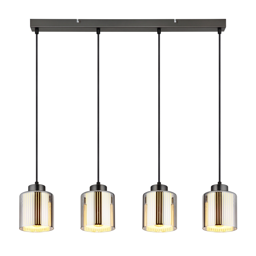 Globo - Chandelier on a string 4xE27/60W/230V shiny chrome