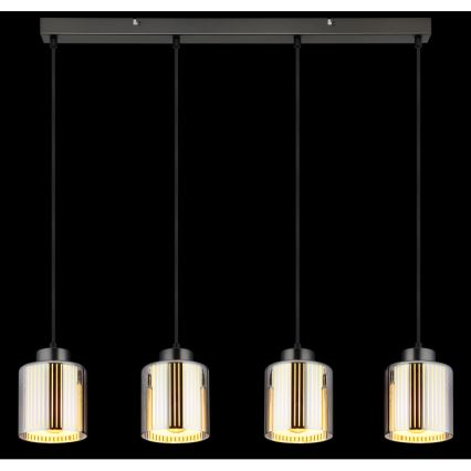 Globo - Chandelier on a string 4xE27/60W/230V shiny chrome