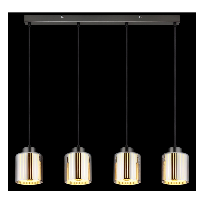 Globo - Chandelier on a string 4xE27/60W/230V shiny chrome
