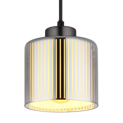 Globo - Chandelier on a string 1xE27/60W/230V shiny chrome d. 14 cm