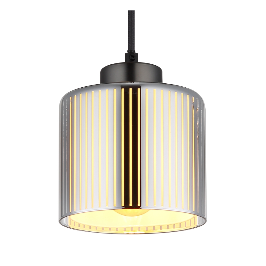 Globo - Chandelier on a string 1xE27/60W/230V shiny chrome d. 14 cm