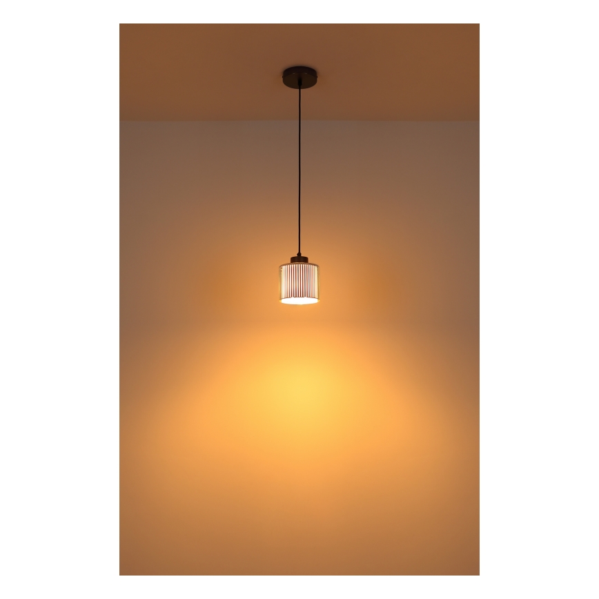 Globo - Chandelier on a string 1xE27/60W/230V shiny chrome d. 14 cm