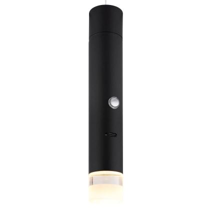 Globo - Dimmable LED Touch Rechargeable 2-in-1 Lamp LED/2W/230/5V Black