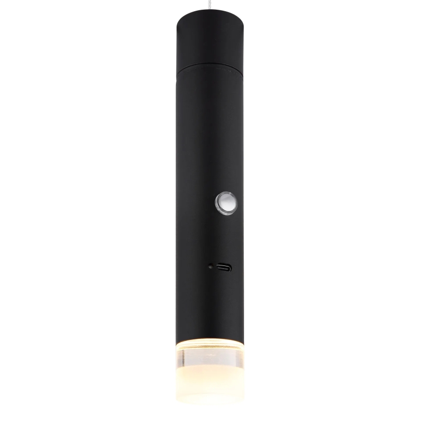Globo - Dimmable LED Touch Rechargeable 2-in-1 Lamp LED/2W/230/5V Black