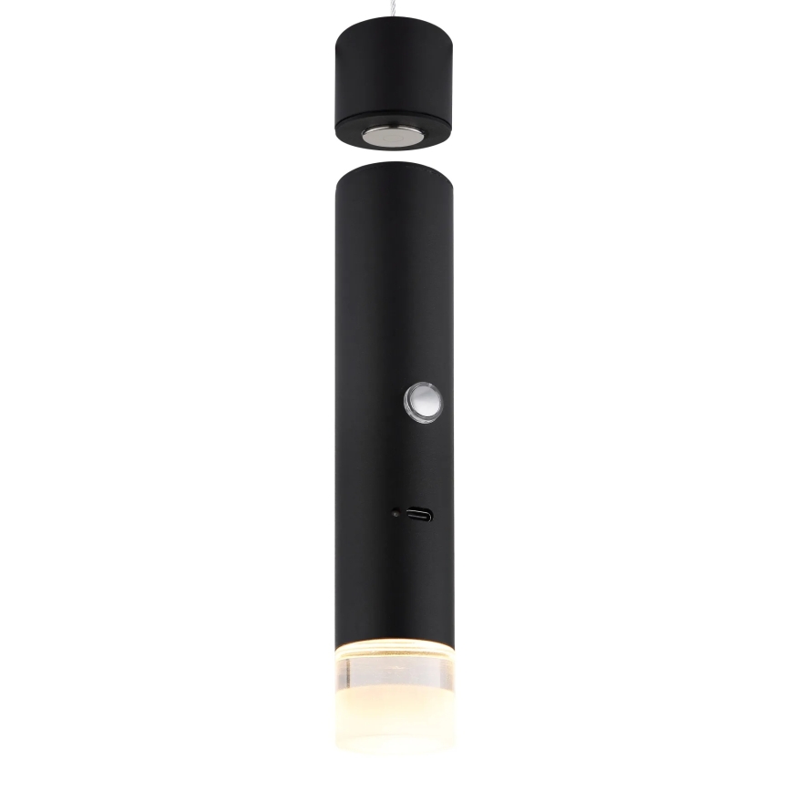 Globo - Dimmable LED Touch Rechargeable 2-in-1 Lamp LED/2W/230/5V Black