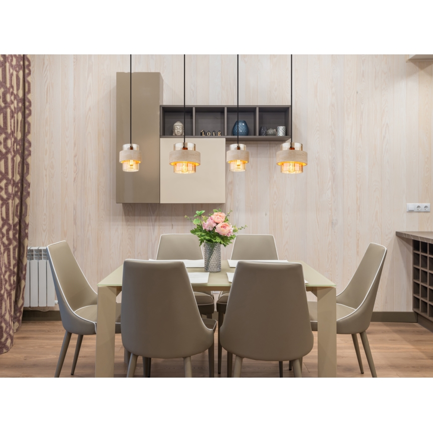 Globo - Cable-hung pendant light 4xE27/40W/230V
