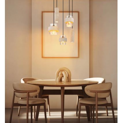 Globo - Pendant light on cable 3xE27/40W/230V + 2xGU10/10W