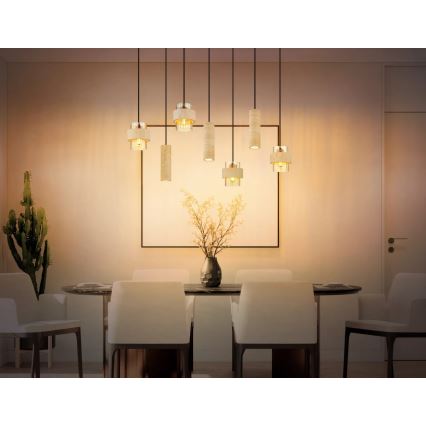 Globo - Cable-hung pendant light 4xE27/40W/230V + 3xGU10/10W