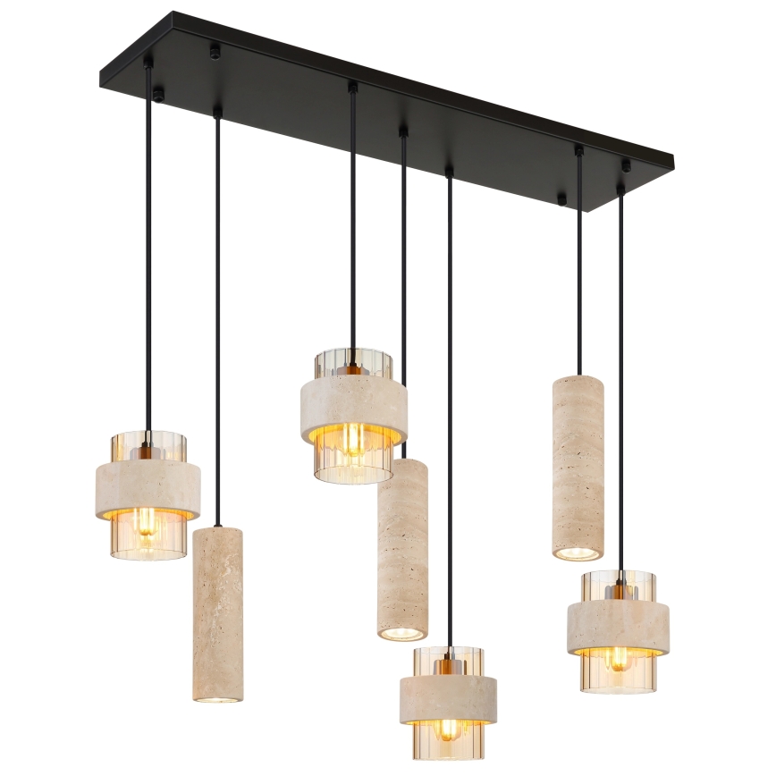 Globo - Cable-hung pendant light 4xE27/40W/230V + 3xGU10/10W