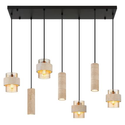 Globo - Cable-hung pendant light 4xE27/40W/230V + 3xGU10/10W