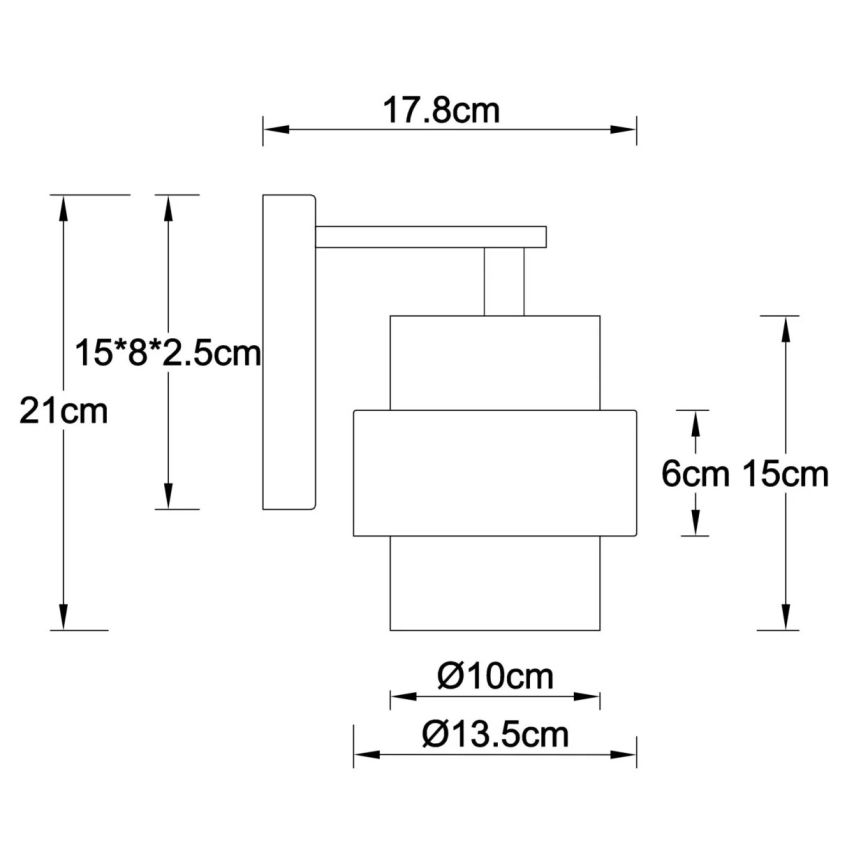 Globo - Wall light 1x E27/40W/230V