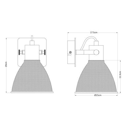 Globo - Wall-mounted spotlight 1xE14/40W/230V