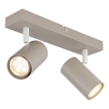 Globo - 2-light GU10/35W/230V spotlight, beige