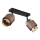 Globo - 2-Light Spotlight 2xE27/40W/230V Black/Bronze