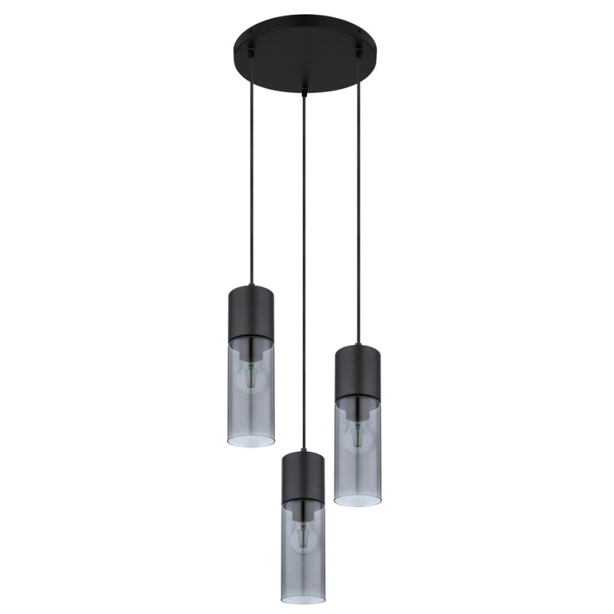 Globo - Chandelier on a string 3xE27/25W/230V d. 30 cm black