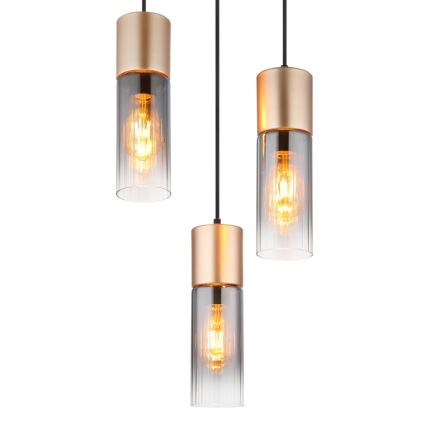 Globo - Chandelier on a string 3xE27/25W/230V bronze d. 34 cm
