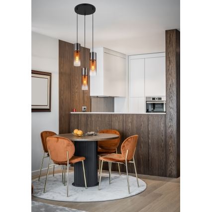 Globo - Chandelier on a string 3xE27/25W/230V black/copper