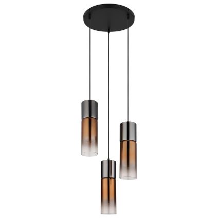 Globo - Chandelier on a string 3xE27/25W/230V black/copper