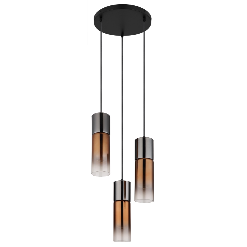 Globo - Chandelier on a string 3xE27/25W/230V black/copper
