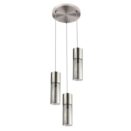 Globo - Chandelier on a string 3xE27/25W/230V d. 30 cm matte chrome