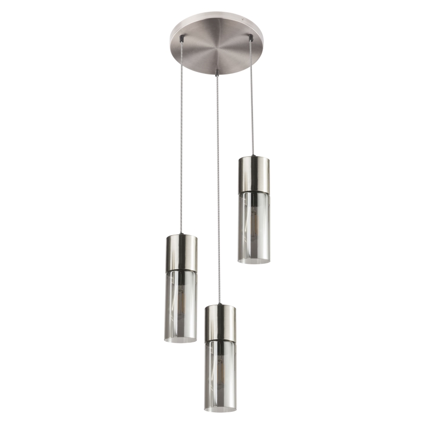 Globo - Chandelier on a string 3xE27/25W/230V d. 30 cm matte chrome