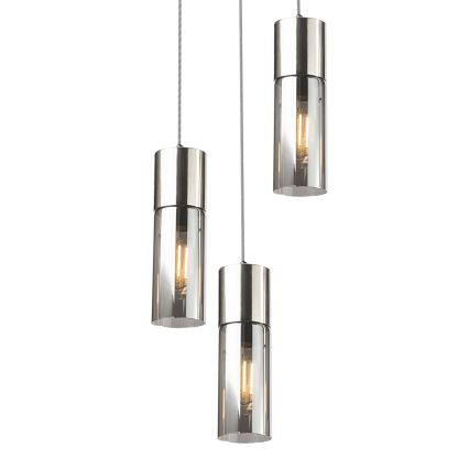 Globo - Chandelier on a string 3xE27/25W/230V d. 30 cm matte chrome