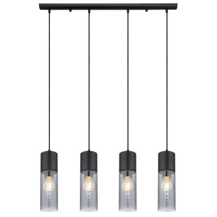 Globo - Chandelier on a string 4xE27/25W/230V black