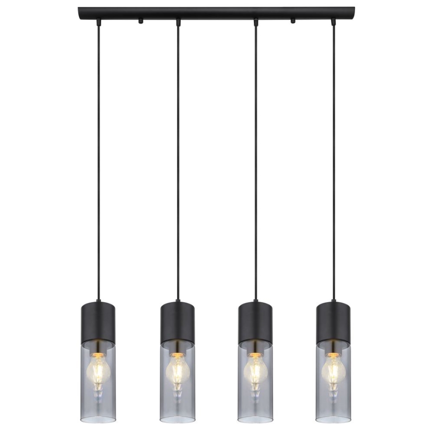 Globo - Chandelier on a string 4xE27/25W/230V black